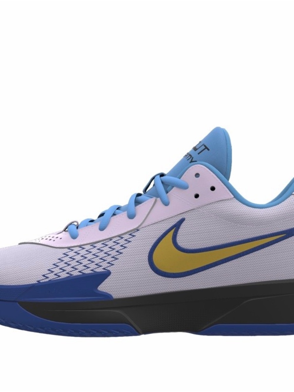 Nike Men's Low-Top Sneakers in Light Blue, Pale Pink and Yellow
